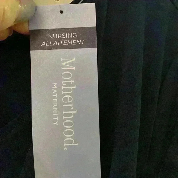 Motherhood Maternity Navy Blue Tie Front Nursing Top - Picture 4 of 6